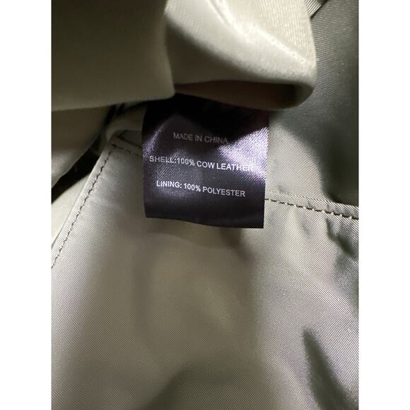 Quince NWT Classic Italian Leather Olive Tote Bag Purse - Picture 5 of 7